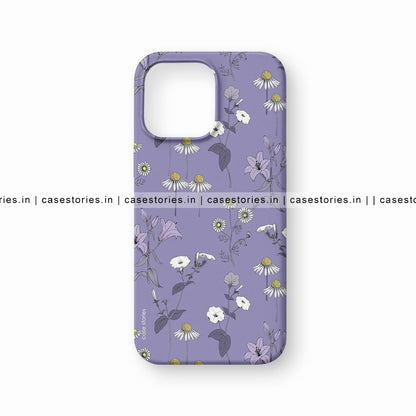 Aesthetic Purple Floral Pattern Mobile Cover