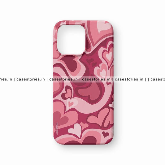 Pink Heart Pattern Abstract Art Mobile Cover