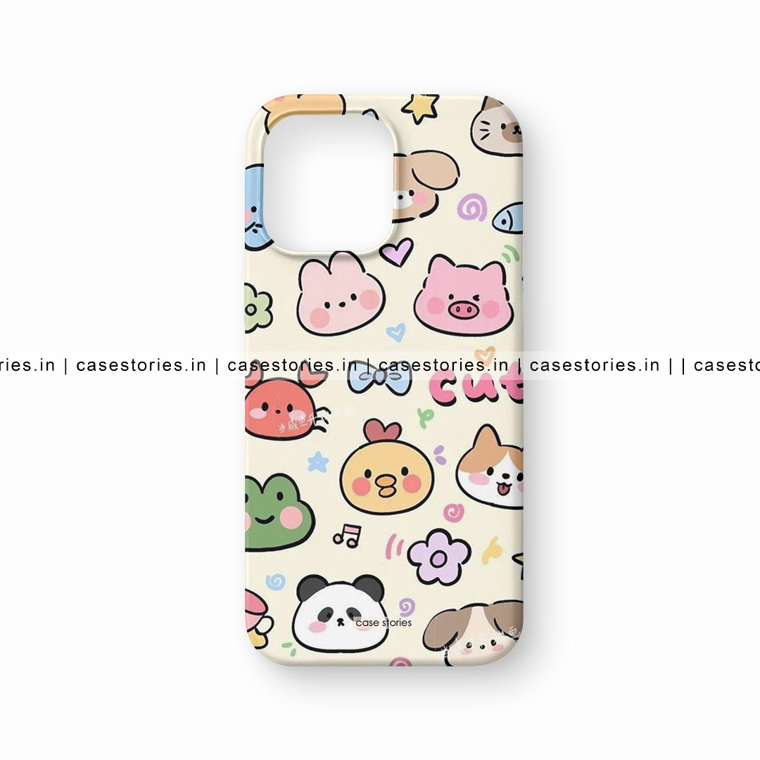 Random Animal Doodles Aesthetic Mobile Cover