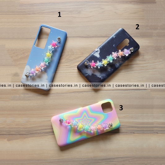 Aesthetic Skies With Transparent Star Chain Mobile Cover
