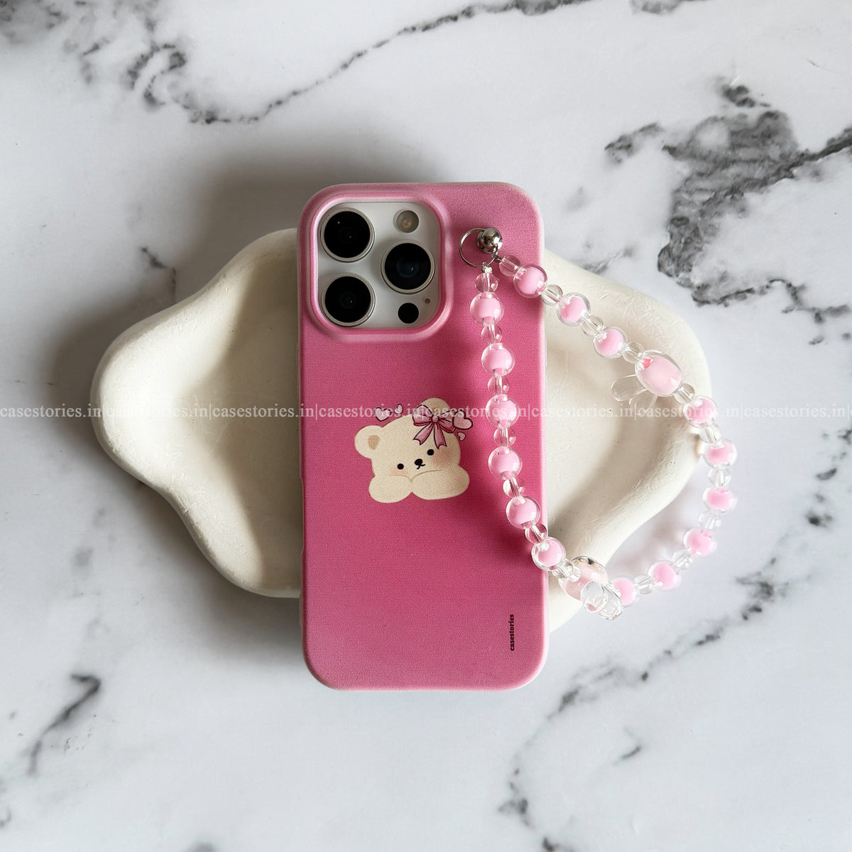Blush Teddy Soft Chain Case