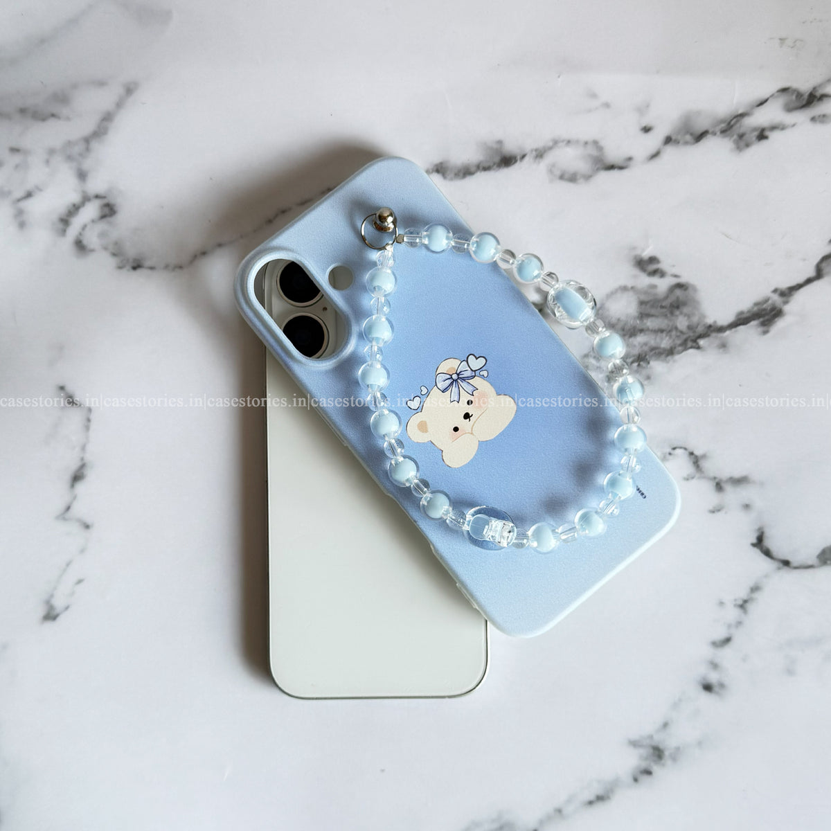 Baby Blue Teddy Soft Chain Case