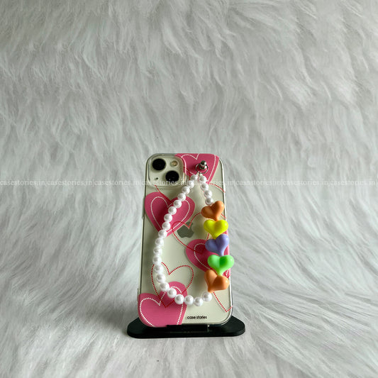 Sweetheart pink Bloom Case Transparent Mobile Cover