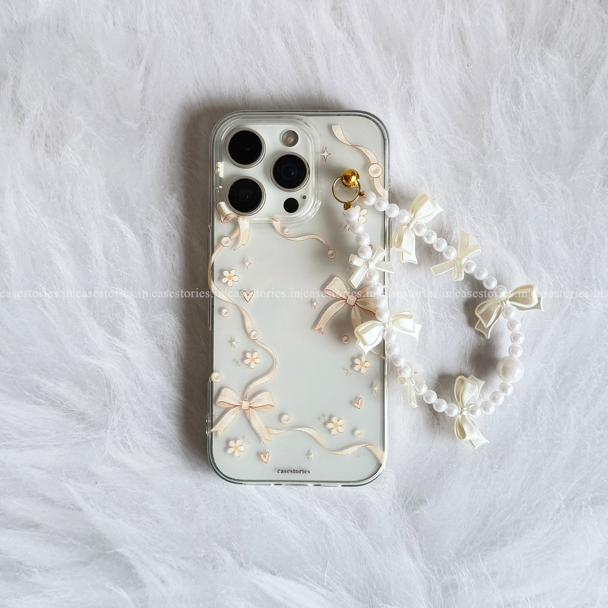 Vanilla Ribbon Soft Chain Case