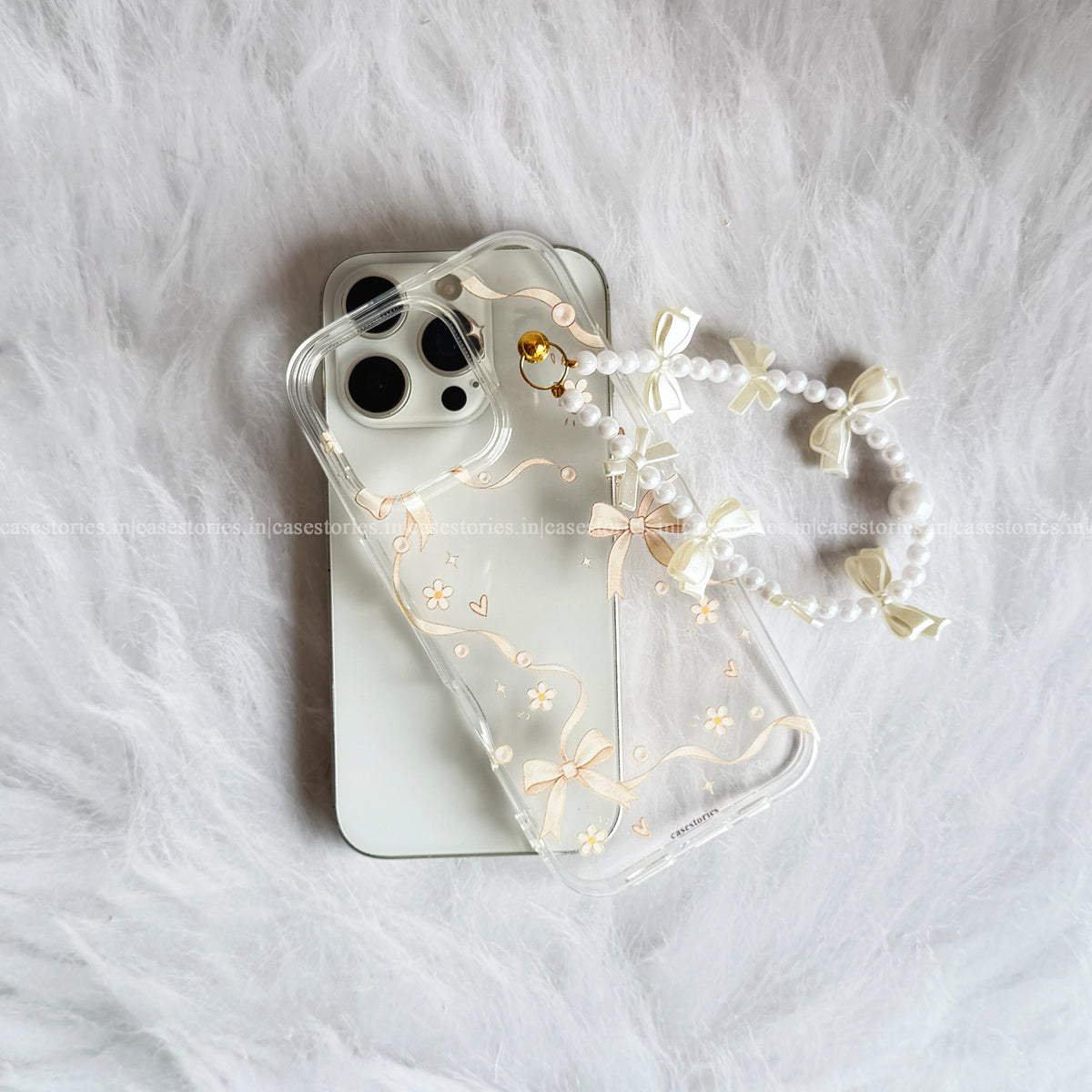 Vanilla Ribbon Soft Chain Case