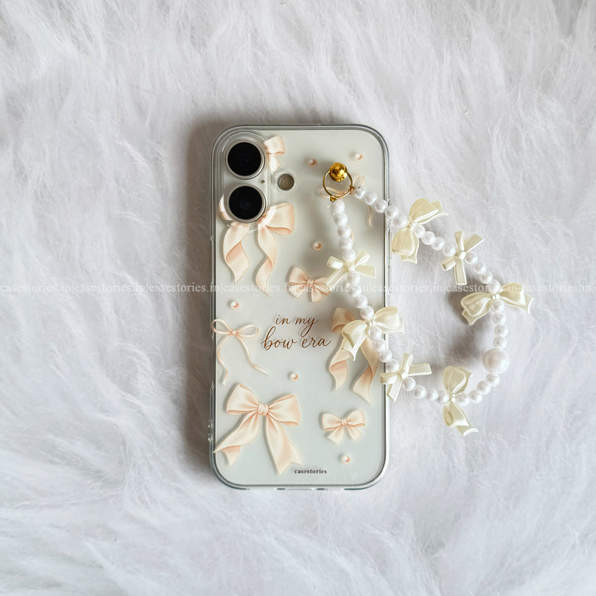 Pearl Bow Princess Soft Chain Case