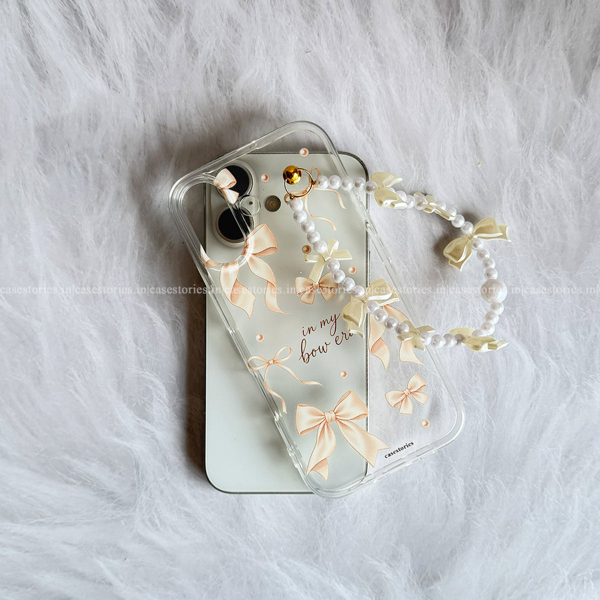 Pearl Bow Princess Soft Chain Case
