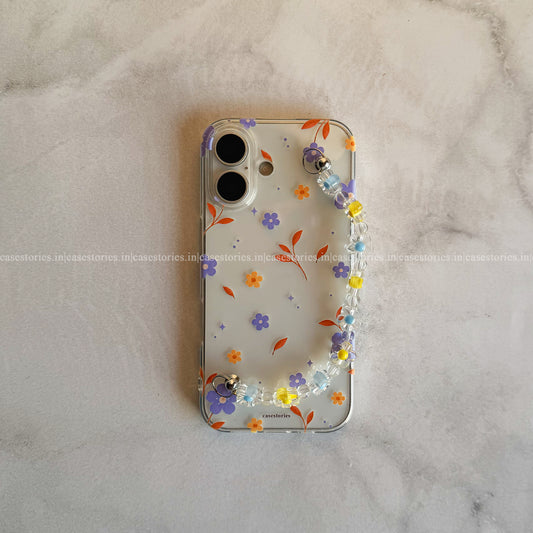 Blue Petal Transparent Chain Case