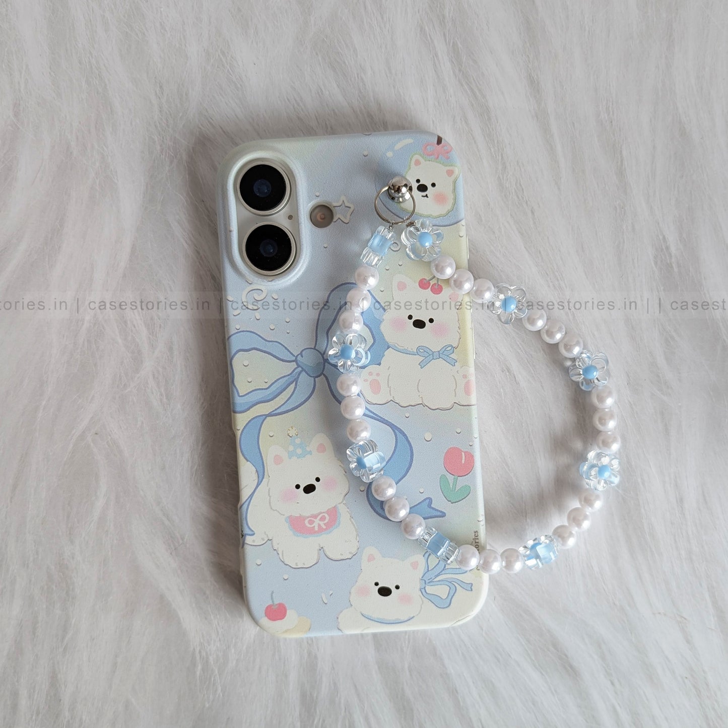 Blue Cherry Puff Chain Case