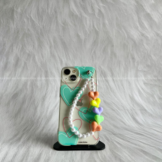 Sweetheart blue Bloom Case Transparent Mobile Cover
