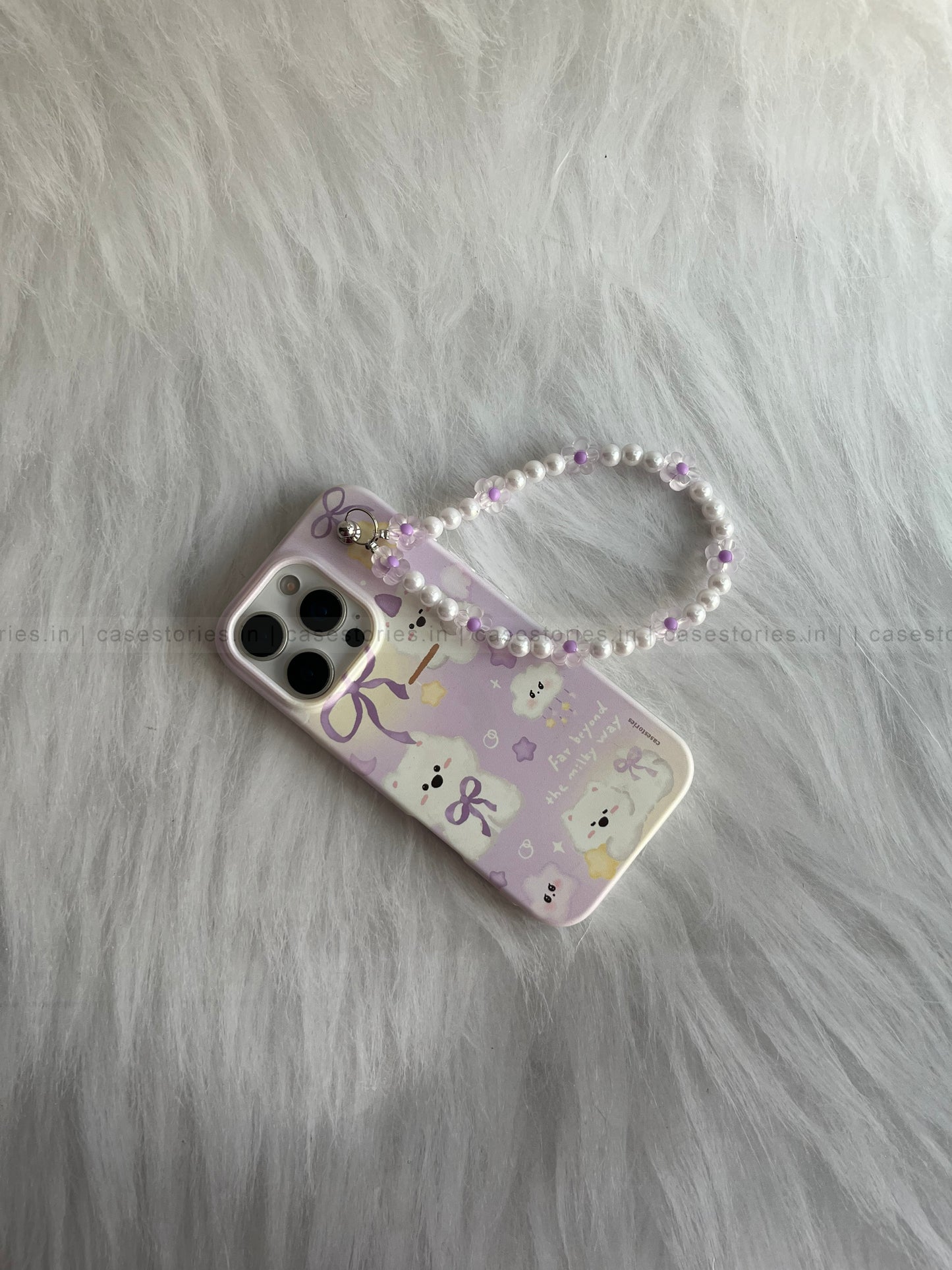 Purple Cherry Puff Chain Case