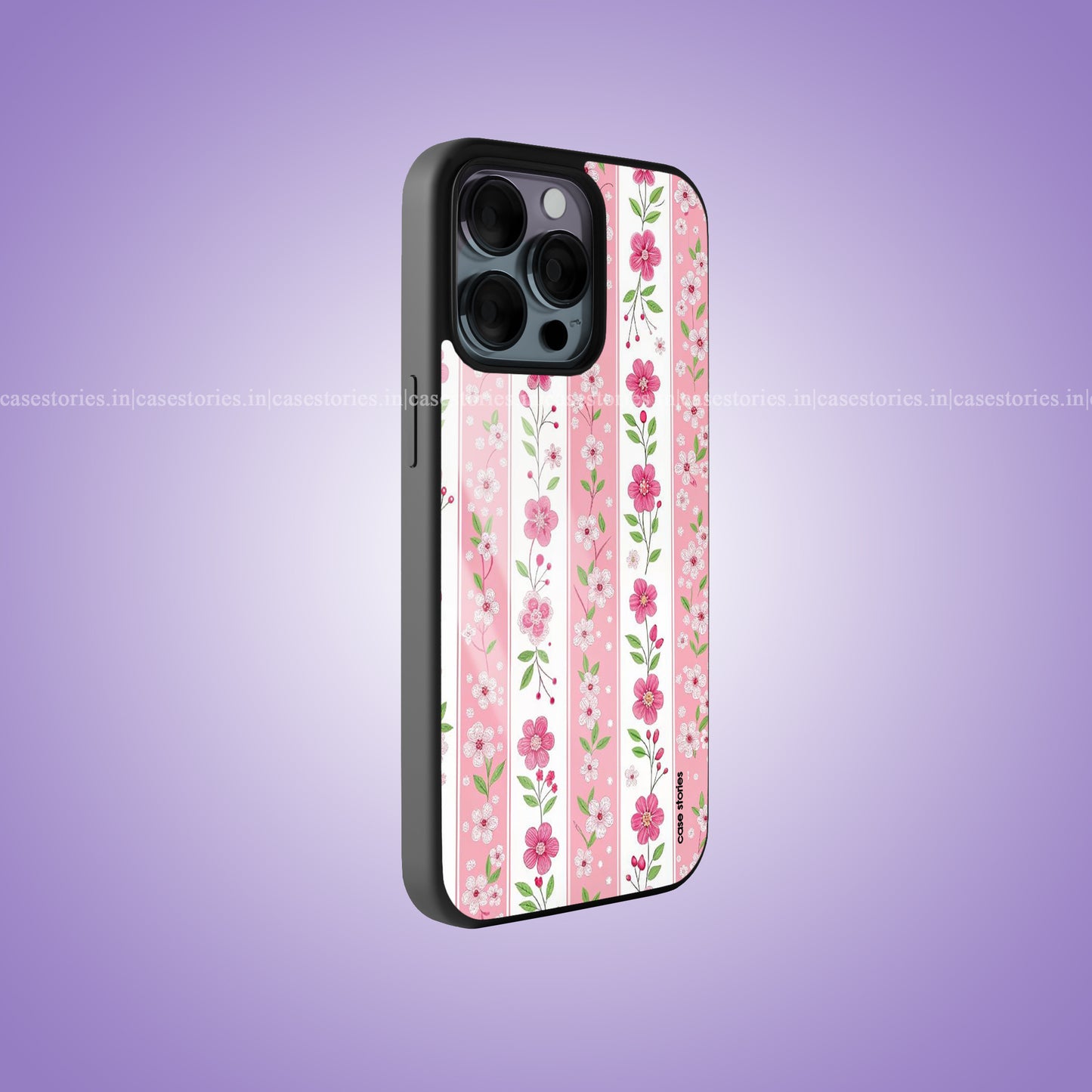Rosy Garden Lines Premium Glossy Phone Case