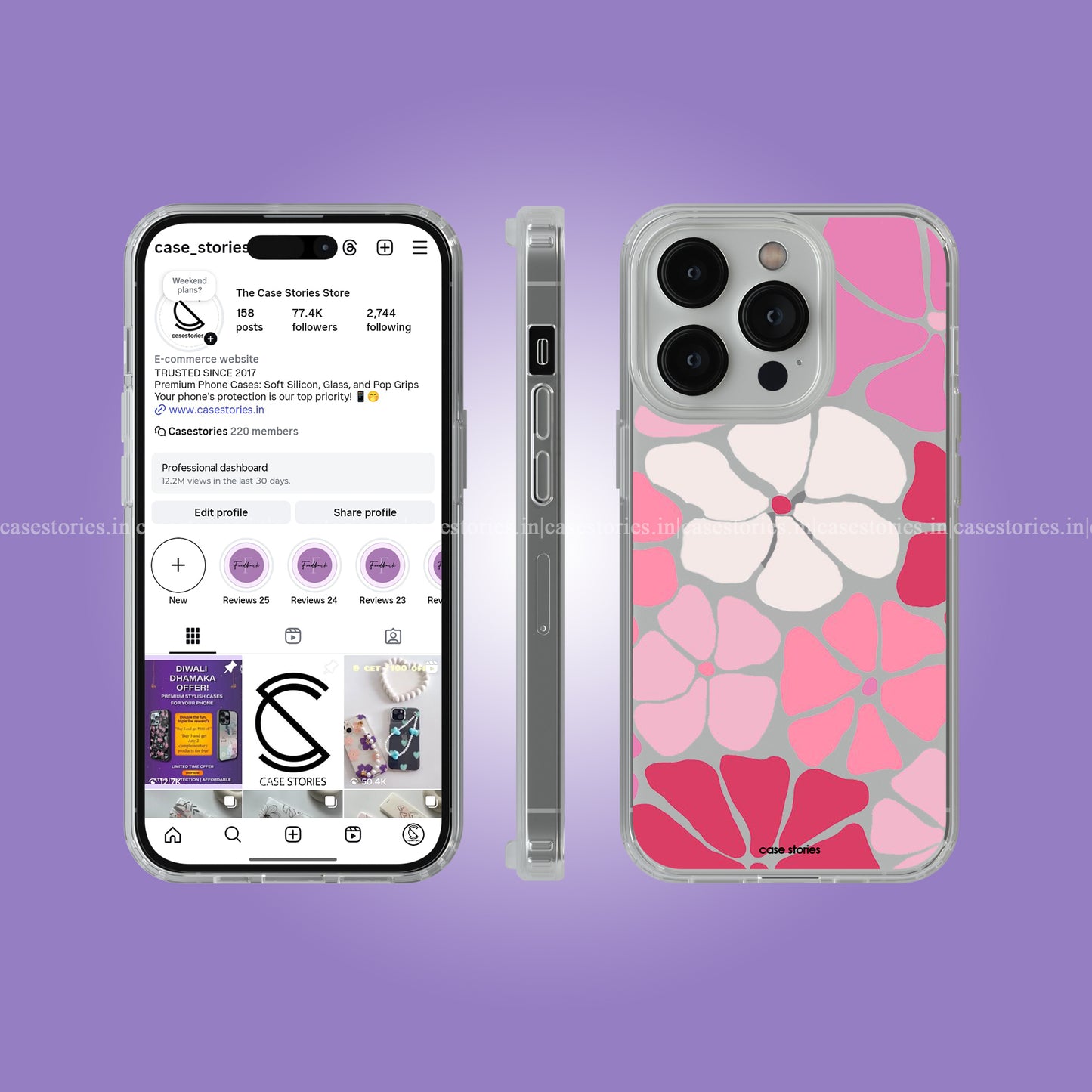 Pink Florel Clear Soft Case