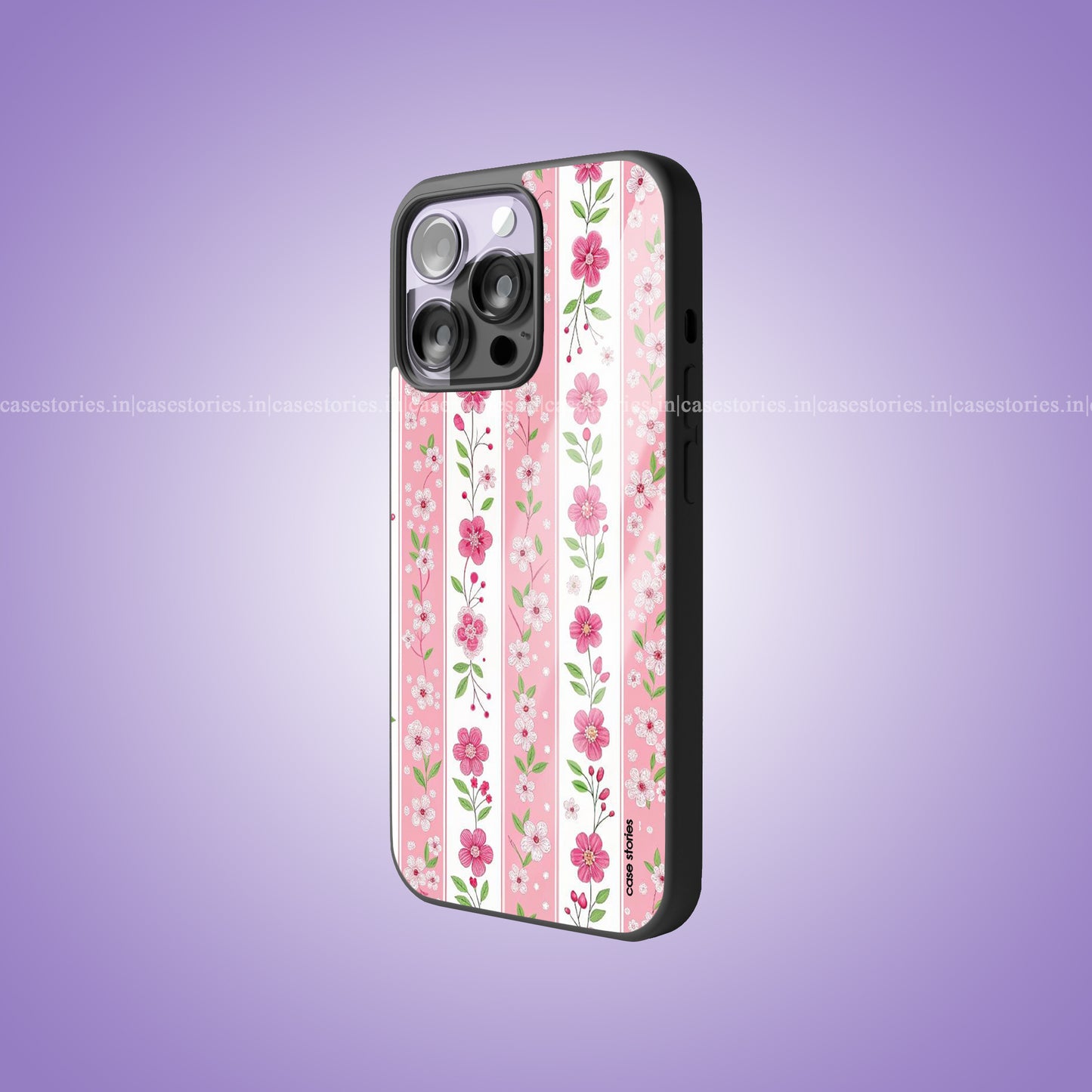 Rosy Garden Lines Premium Glossy Phone Case