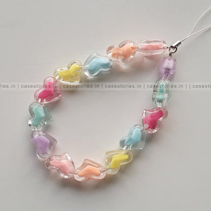 Crystal Hearts Mobile Charm