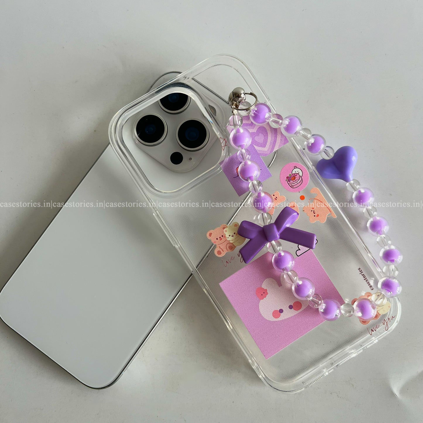 Kawaii Purple Pop Chain Case