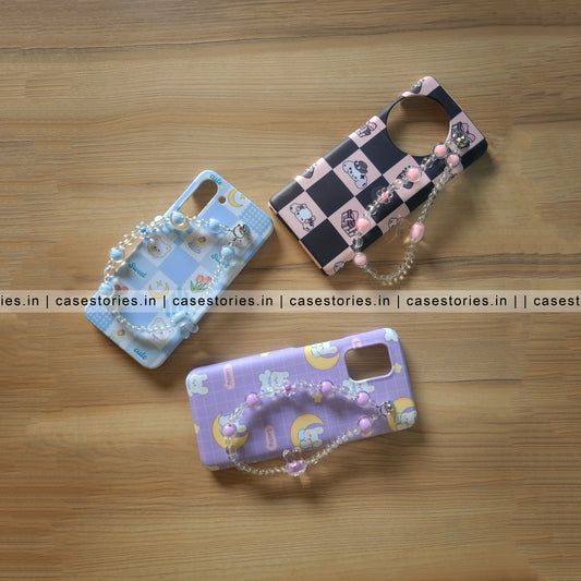 Aesthetic Bunny Pattern Kawai Cover With Charm Mobile Cover