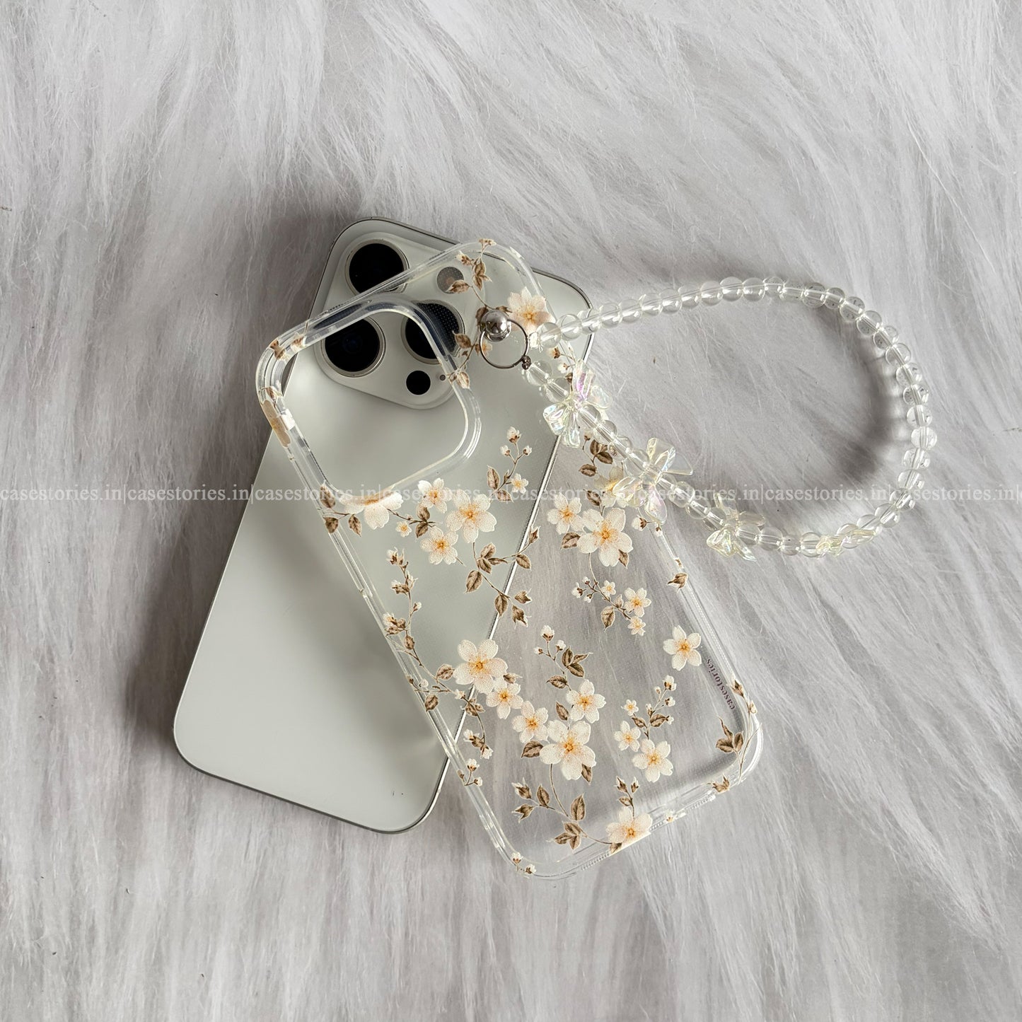 Pearl Petal Transparent Chain Case