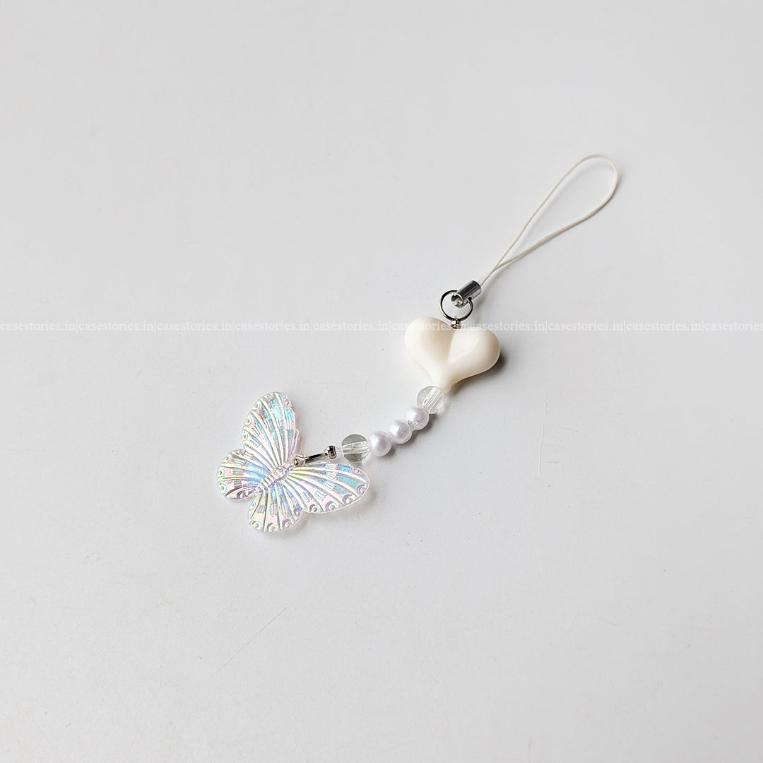 White Sweetheart Mobile Charm
