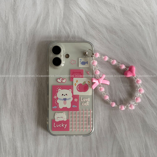 Kawaii Pink Pop Chain Case