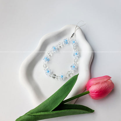 Blue Floral Dayz Mobile charm