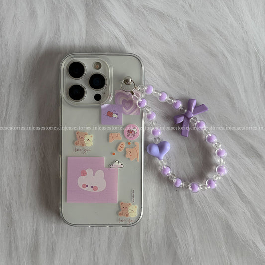 Kawaii Purple Pop Chain Case