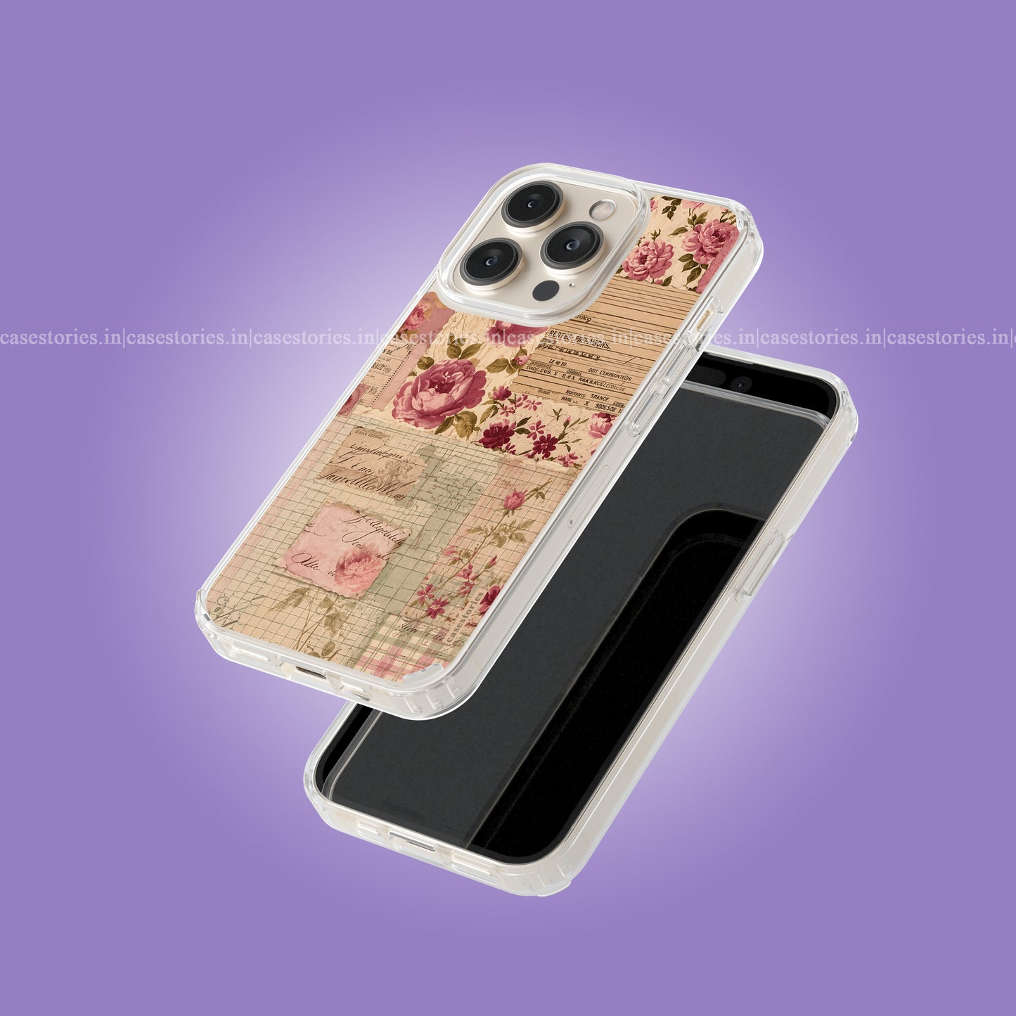 Vintage Rose Letters Soft Case