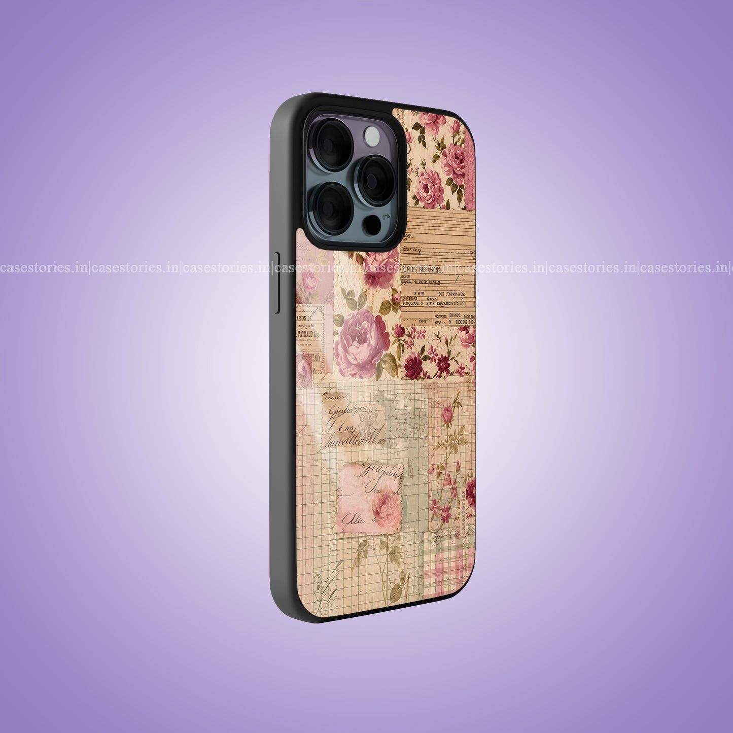Vintage Rose Letters Premium Glossy Phone Case