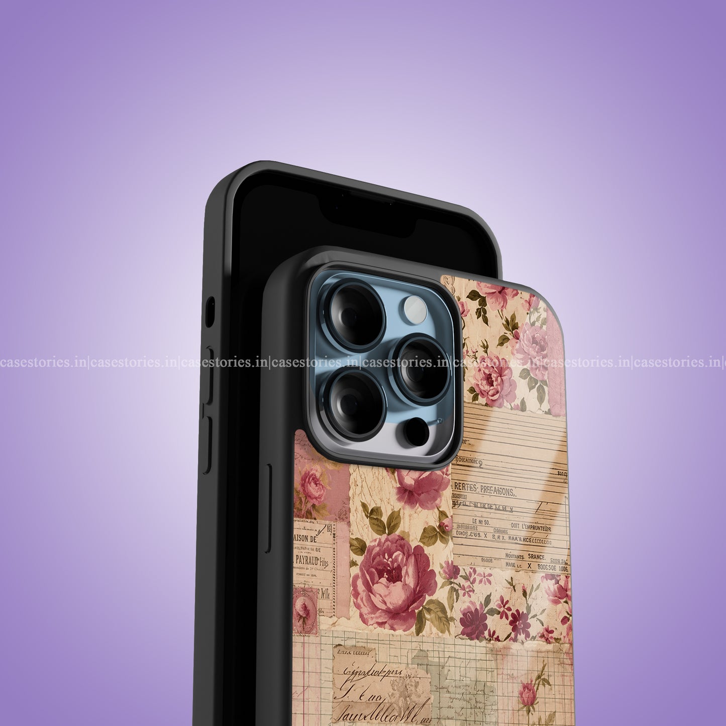 Vintage Rose Letters Premium Glossy Phone Case