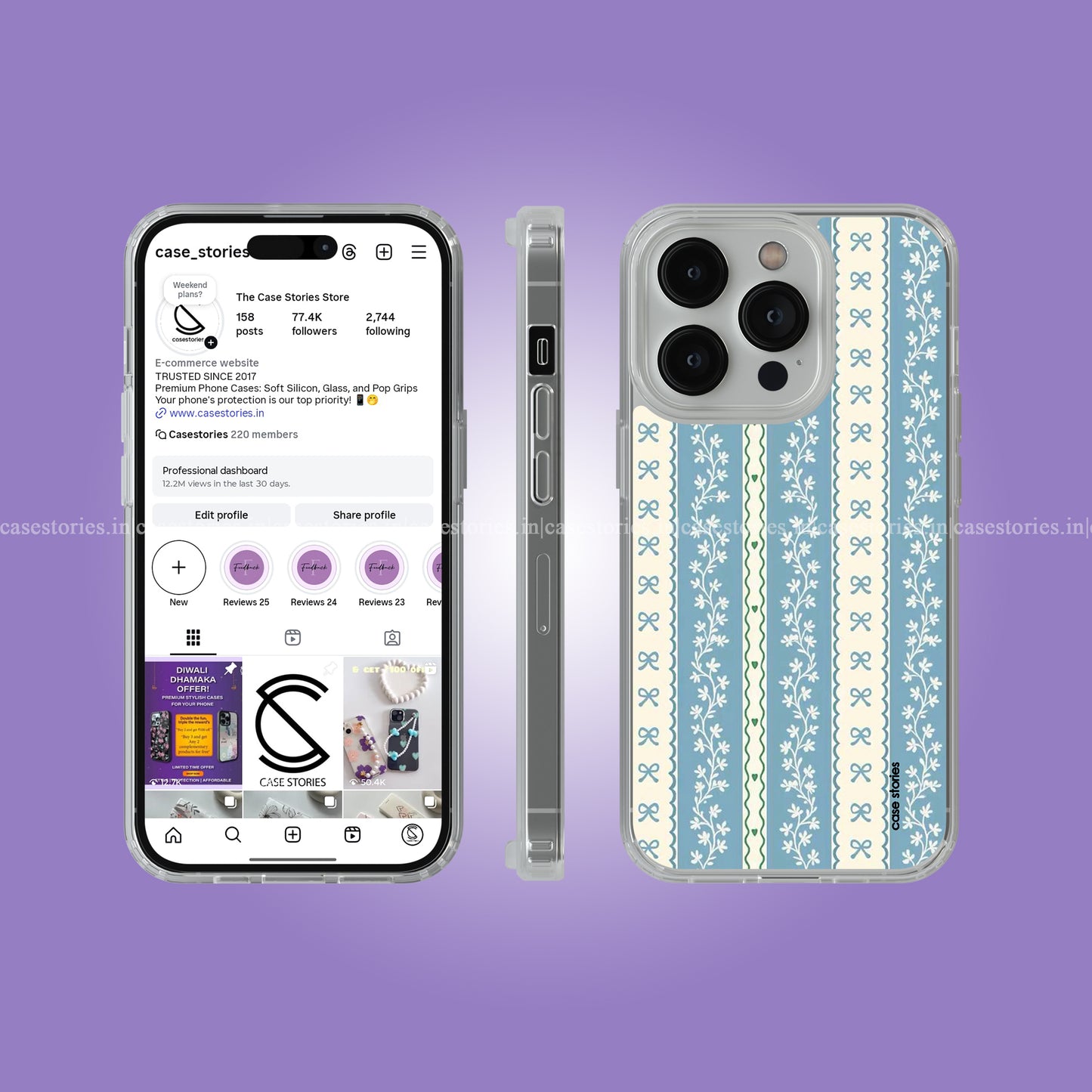 Blue blossum lace Soft Case