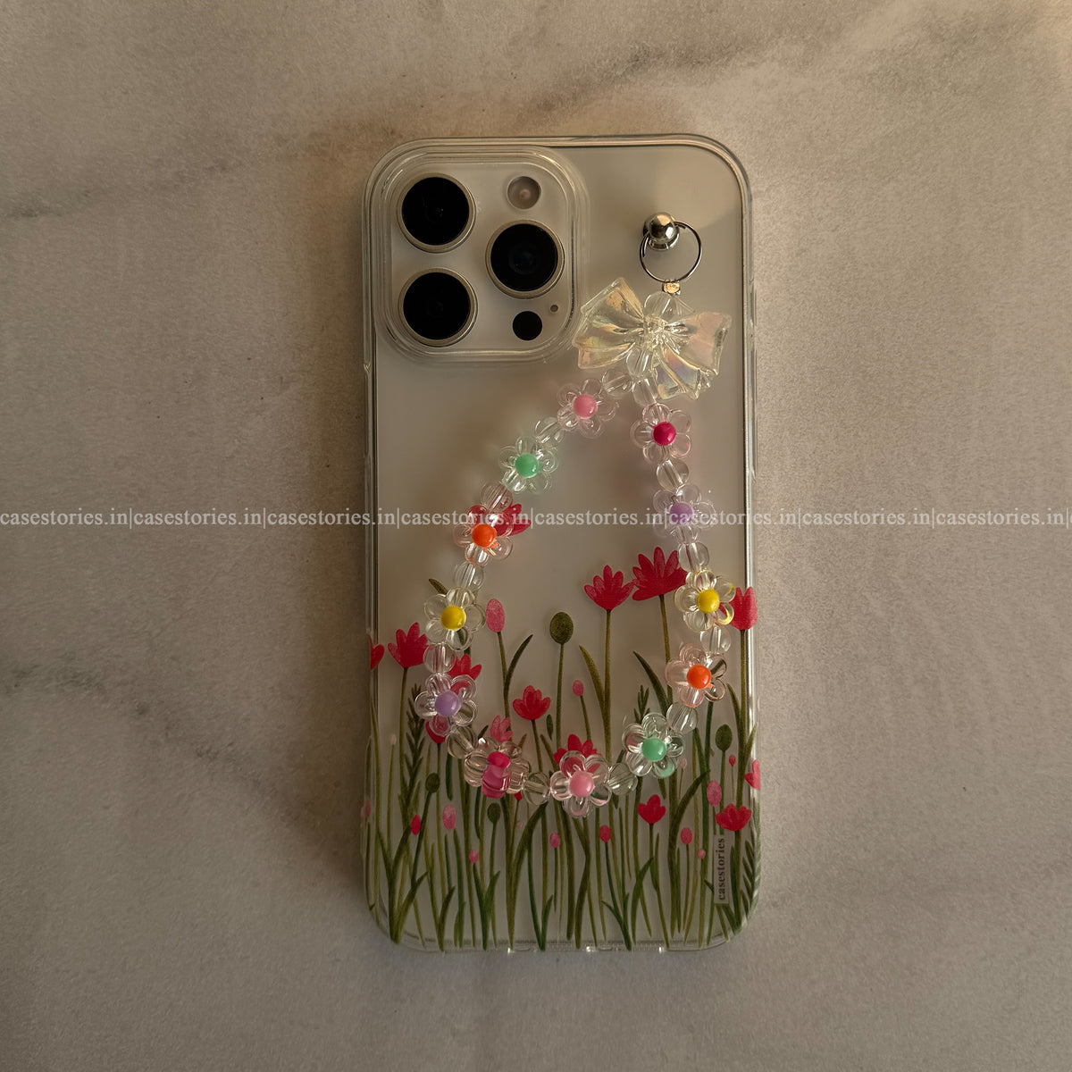 Bloom Bow Garden Transparent Chain Case