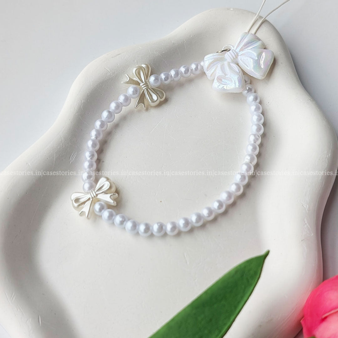 Aesthetic Bow with Pearl and Bow Mobile Charm