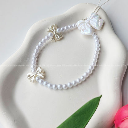 Aesthetic Bow with Pearl and Bow Mobile Charm