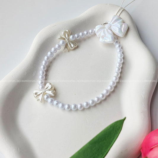 Aesthetic Bow with Pearl and Bow Mobile Charm