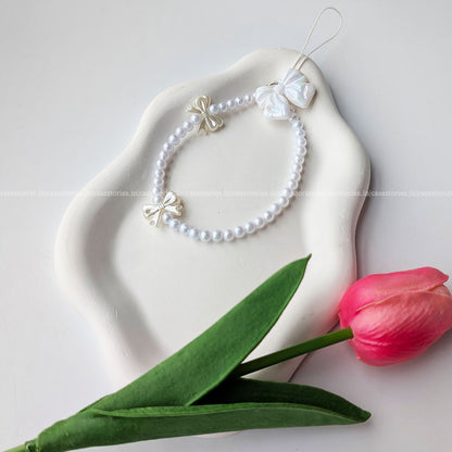 Aesthetic Bow with Pearl and Bow Mobile Charm
