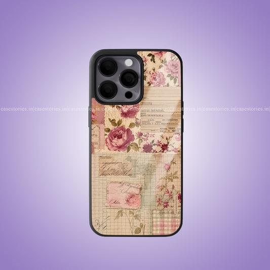 Vintage Rose Letters Premium Glossy Phone Case