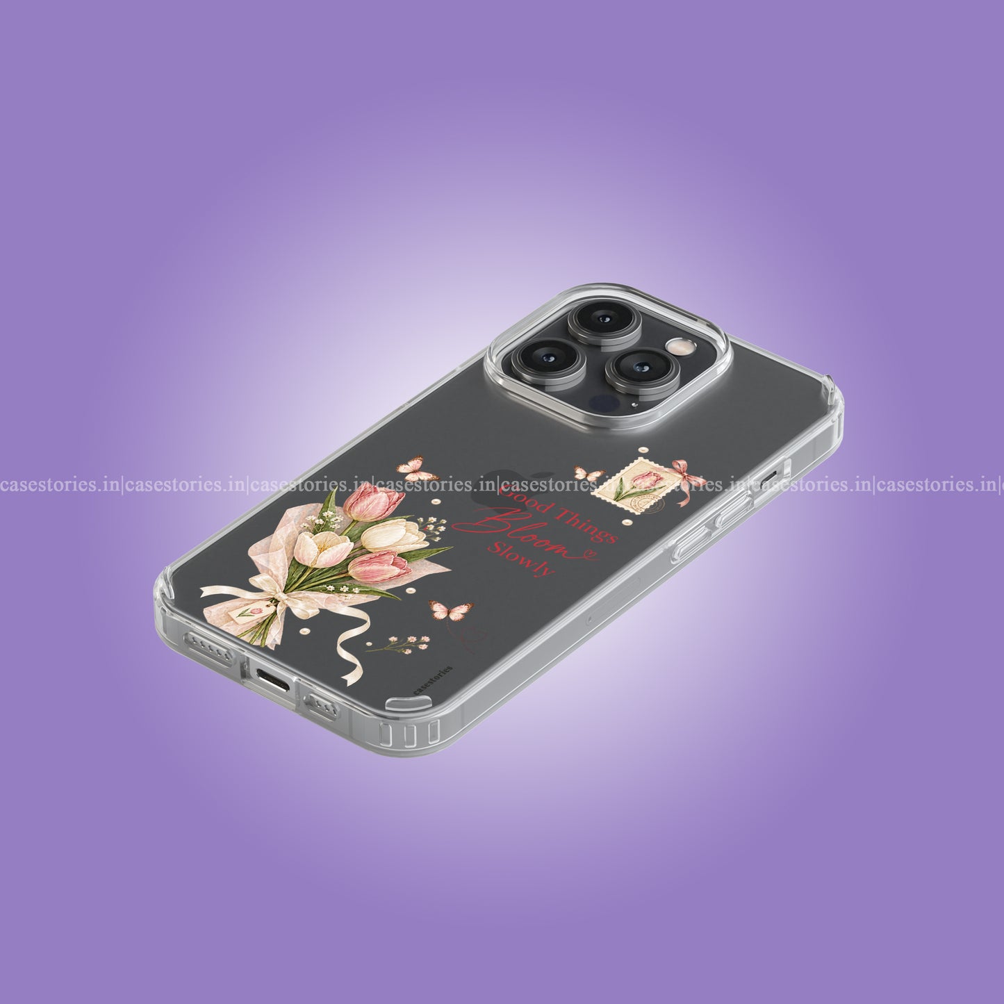 Good Things Bloom Slowly Clear Soft Case