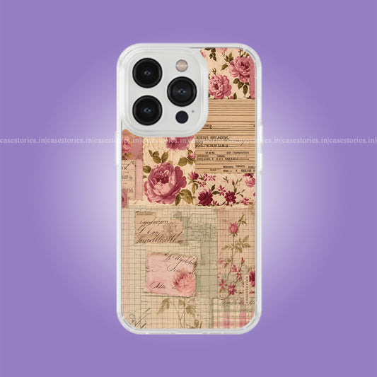 Vintage Rose Letters Soft Case
