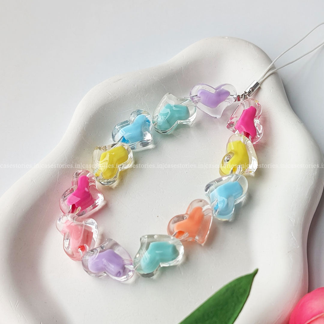 Crystal Hearts Mobile Charm