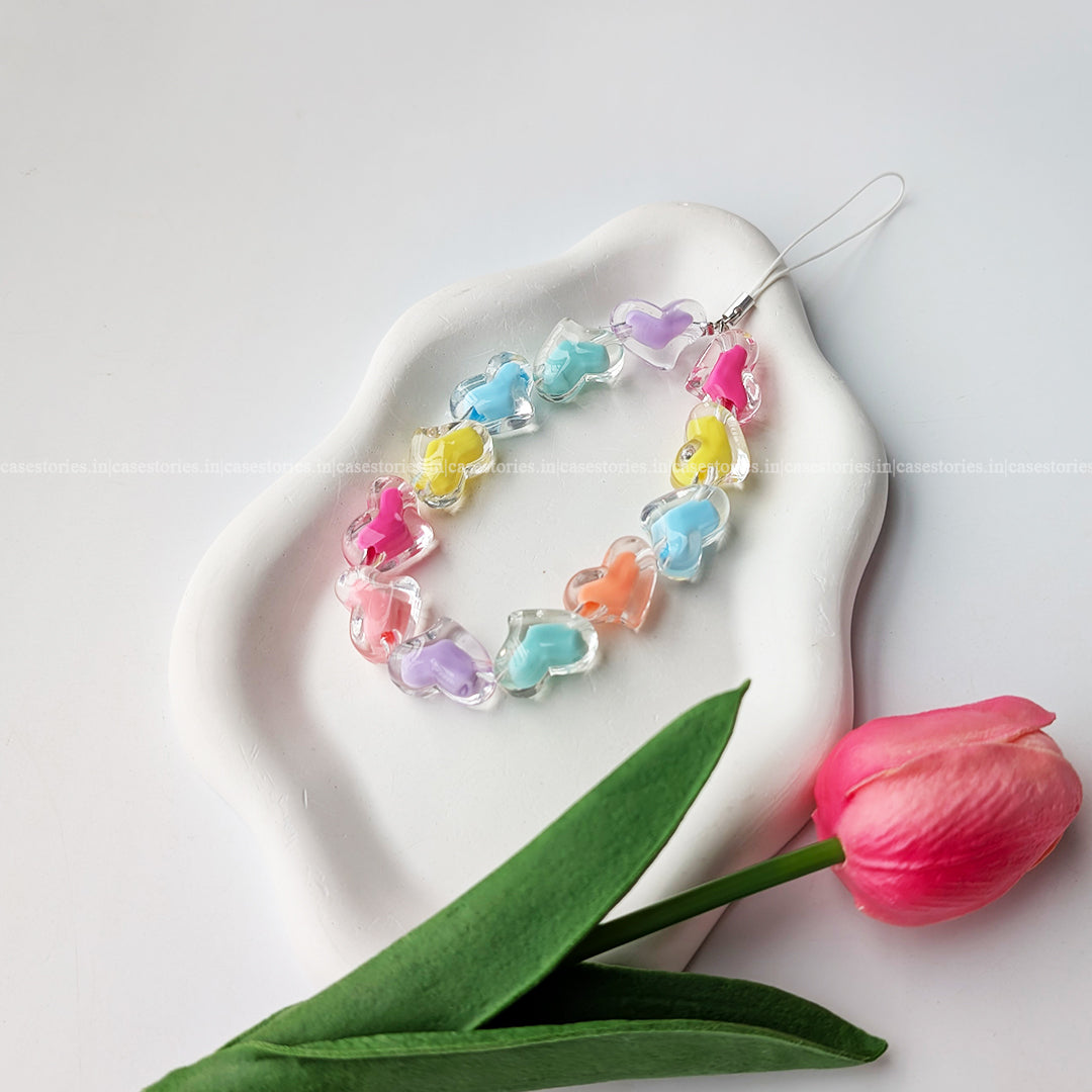 Crystal Hearts Mobile Charm