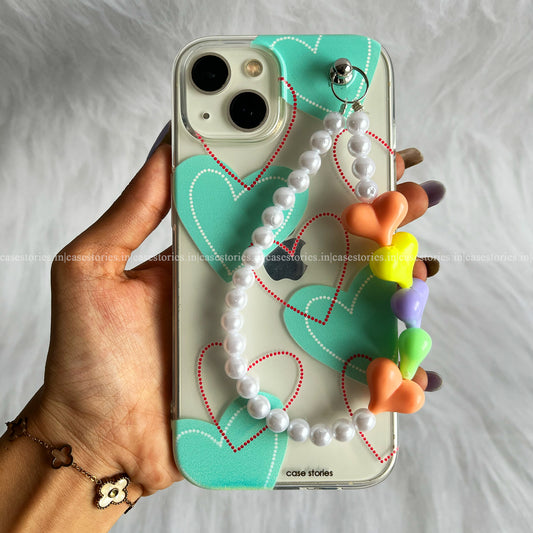 Sweetheart blue Bloom Case Transparent Mobile Cover