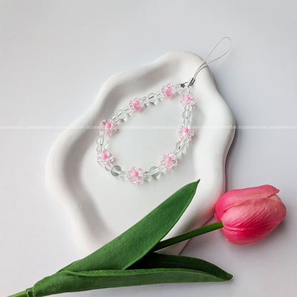 Pink Floral Dayz Mobile Charm