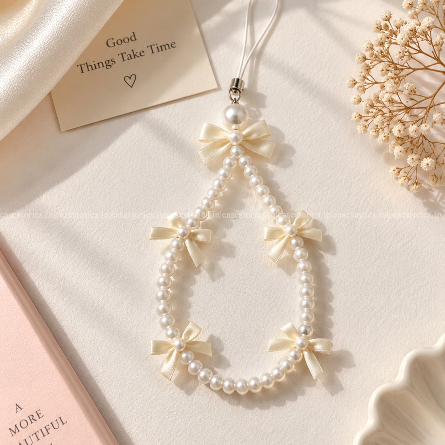 Pearl Ribbon Charm