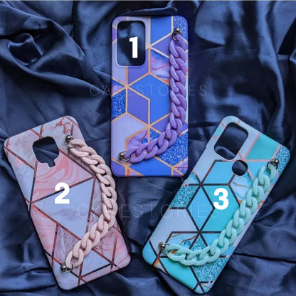 Pink, Purple & Blue Geometric Pattern Normal Chain Mobile Cover