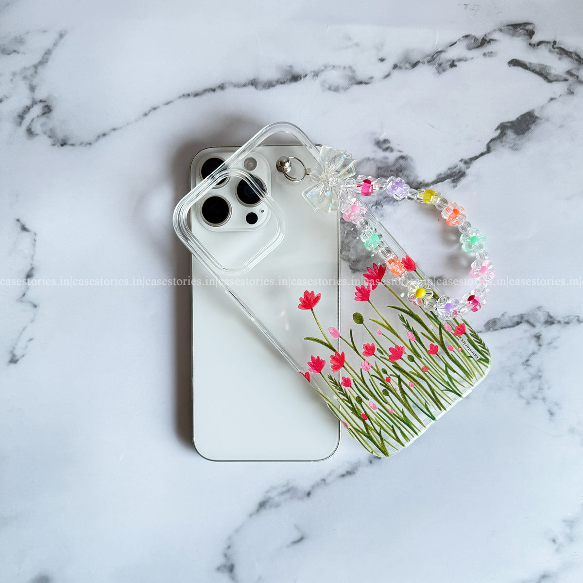 Bloom Bow Garden Transparent Chain Case