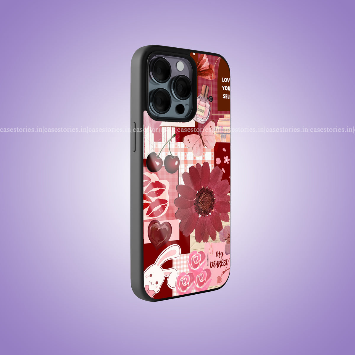 Cherry Girl Collage Premium Glossy Phone Case