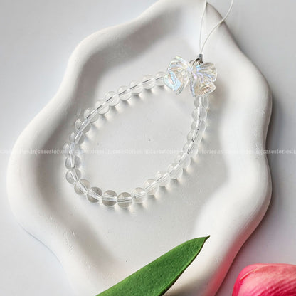 Bow with Crystal Beads Mobile Charm