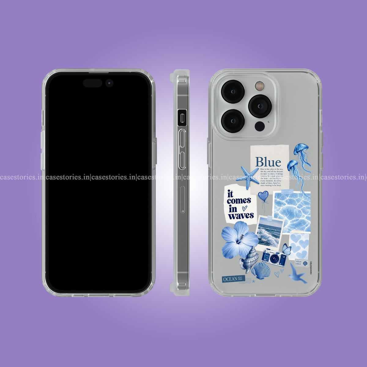 Blue Ocean Diary Clear Soft Case