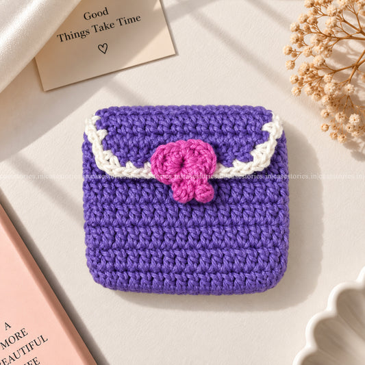 Crochet Purple AirPods Pockets