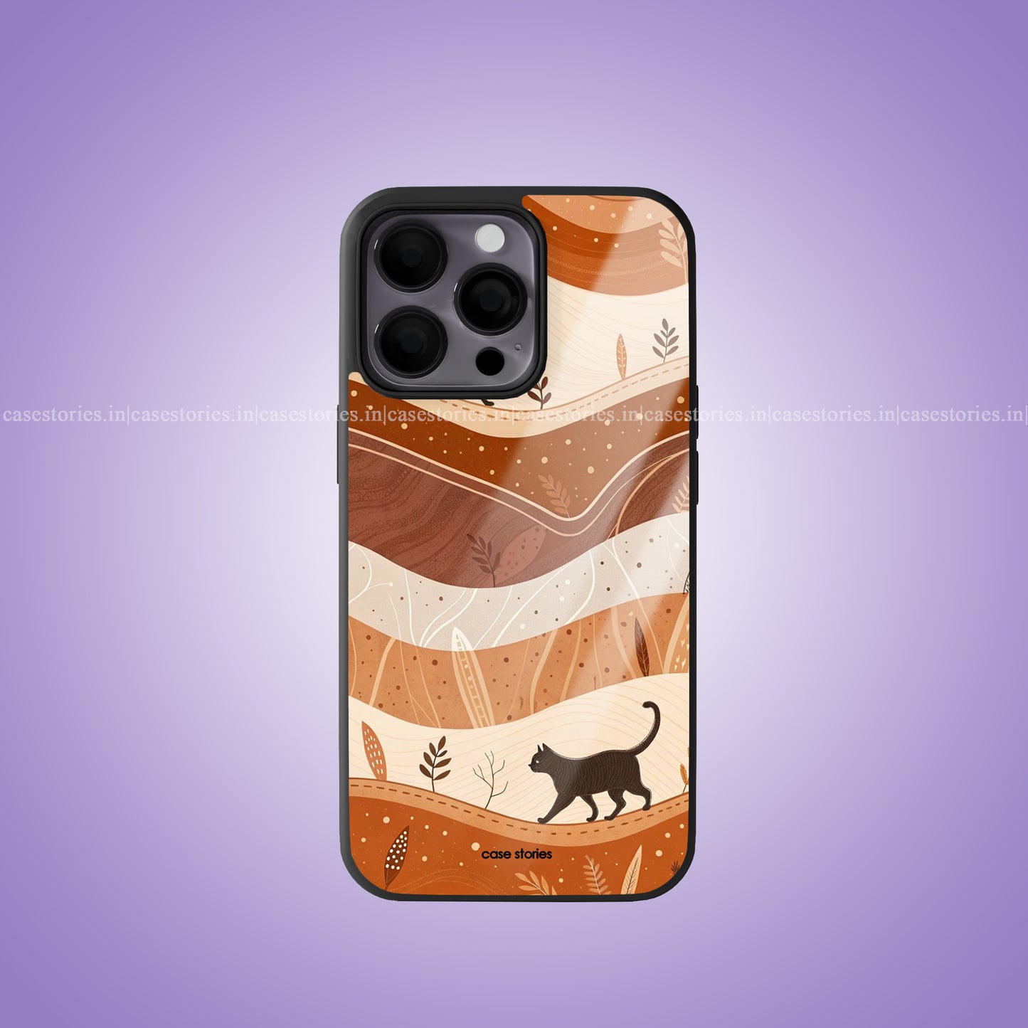 Orange Whiskers Premium Glossy Phone Case
